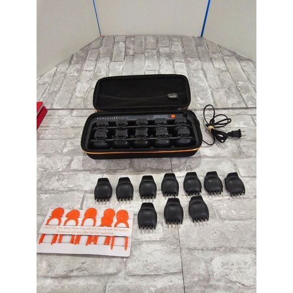 TopStyler by InStyler‎ Heated Ceramic Styling Shell Clip Curlers 30pcs Works main image 7